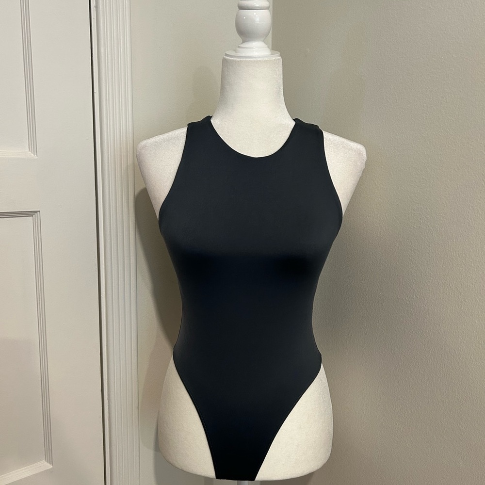 Pull&Bear Charcoal Gray Sleeveless Bodysuit